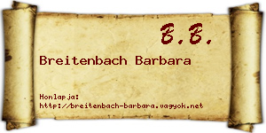 Breitenbach Barbara névjegykártya